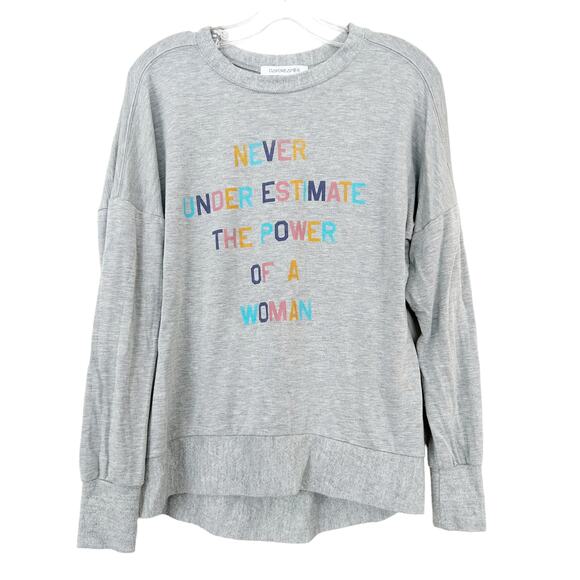 Daydreamer Never Underestimate The Power Of A Woman Sweater Sz S - Picture 1 of 6